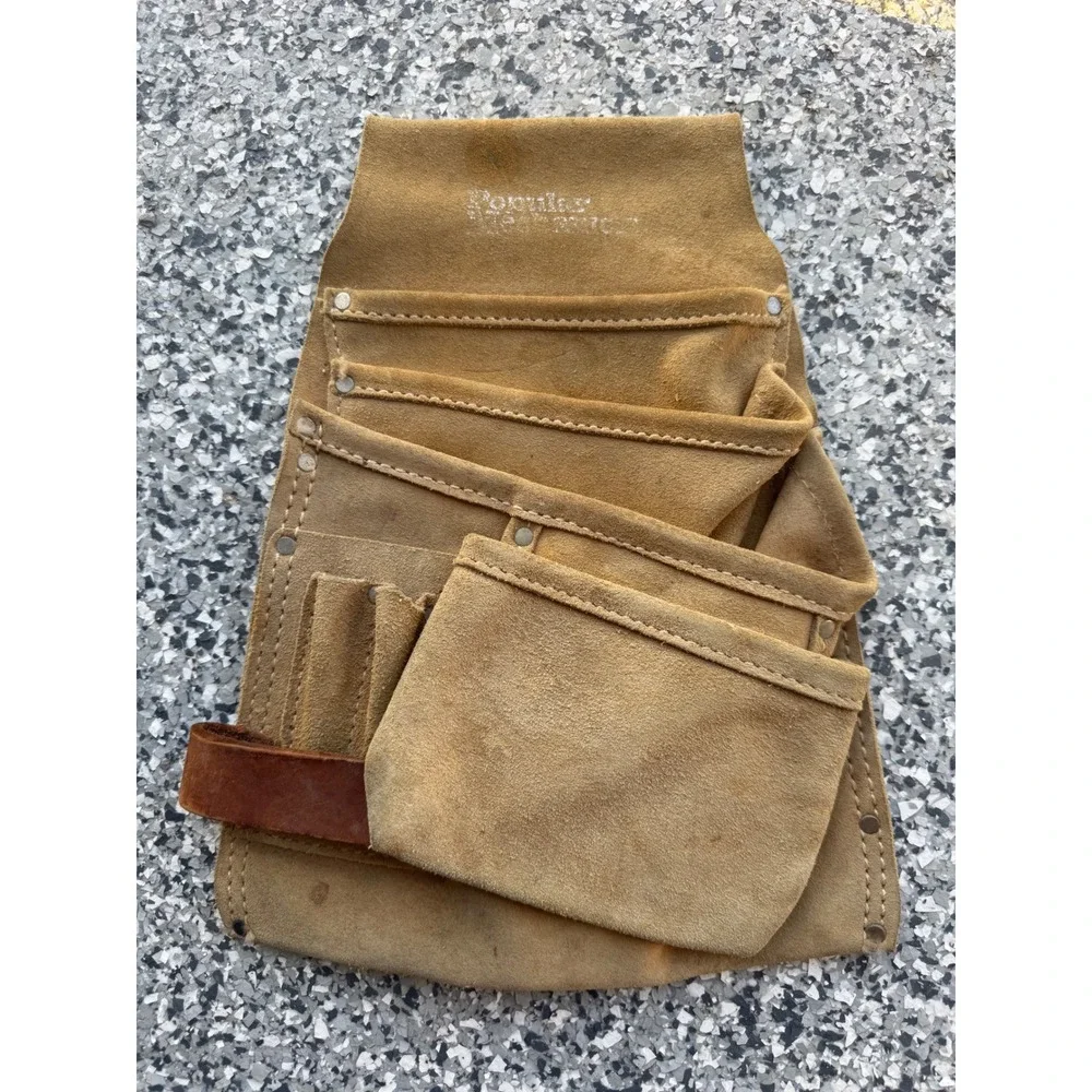 Vintage N Porter Phoenix Arizona Leather Carpenter Tool Belt Pouch Western 1960s